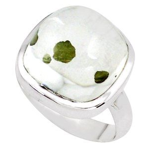 Rare Marcasite in Quartz Sterling Silver Statement Ring